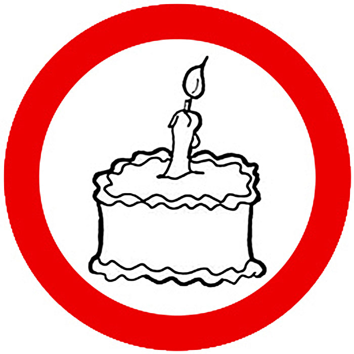 Znak drogowy na urodziny - indywidualny wzór